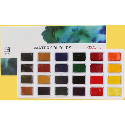 White Nights Rosa Solid Watercolor Paints 16/24Colors Painting Water Color Pigments for Artist Drawing Painting Supplies
