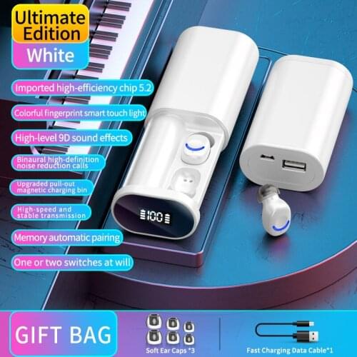 Wireless Bluetooth 5.2 Earphones Headphone 9D Stereo Sports Waterproof Earbuds Headsets Large Capacity Charging Box Headsets New