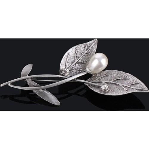 Chenlege classic large vintage brooches cheap fashion jewelry clothes wedding plant leaf brooch pins for women charm female