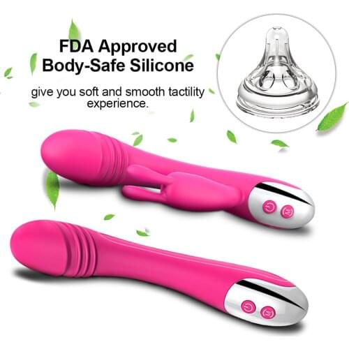 Dildo Vibrator Soft Silicone Rabbit Vibrators Vaginal Massager Clitoris Stimulation G-Spot Female Masturbator Sex Toys For Women
