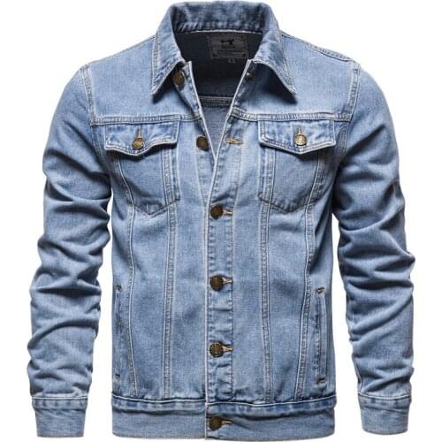 Size 5XL Mens Fashion Boutique Casual Blue Black Denim Jacket High-end Brand Male Slim Solid Color Casual Denim Cowboy Caot