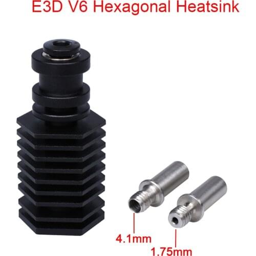 E3D V6 Heatsink Hexagonal Heat Sink For E3D V6 Hotend All Metal Throat 1.75MM Filament Radiator For 3D Printer Parts