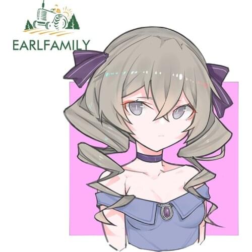 EARLFAMILY 13cm x 12.2cm for Bronya Zaychik Decal Scratch-proof Window Scratch-Proof Anime Motorcycle Helmet Vinyl Car Stickers