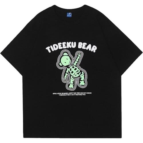 Mens Dark Lightning Printed T-shirt Harajuku Hip Hop Streetwear Short Sleeve T-Shirts Men Women Summer Cotton Trend Tshirt Male