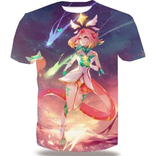 UNEY League of legends T Shirt For Men US Size Anime Tee Shirt 3D Pattern T Shirt Tops Game Player Tees Top