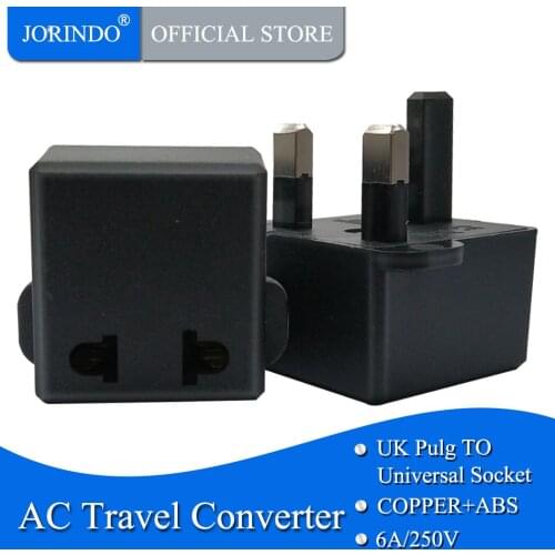 JORINDO UK TO US,UK TO EU, International Electrical Plug Adaptor US EU To UK Plug Adapter Travel Charger Converter
