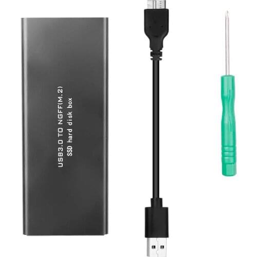 Kebidu USB 3.0 to NGFF SSD M.2 Hard Disk Case M2 2242 2260 2280 External Hard Drive Enclosure For NGFF SATA SSD