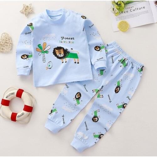 Brand Baby Boy Girl Clothes Suits Autumn Casual Newborn Clothing Sets Children Cartoon Shirt Sports Pants Autumn Kids Outfit Set