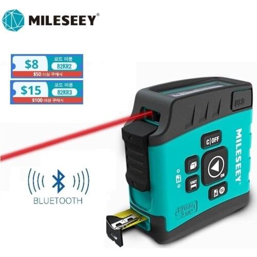 Mileseey DT20 3-in-1 Laser tape measure азерная рулетка Smart Digital display trena laser Measuring tape with Bluetooth