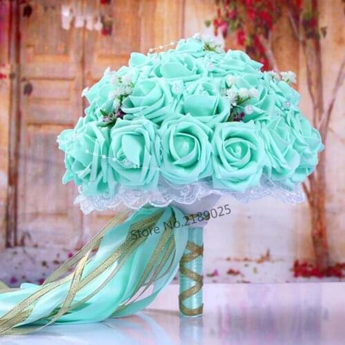 Fashion Cheap Burgundy Wedding Bouquet Pink/Red/White/Burgundy Bridal Bridesmaid Flower Artificial Flower Rose Bouquet Bride