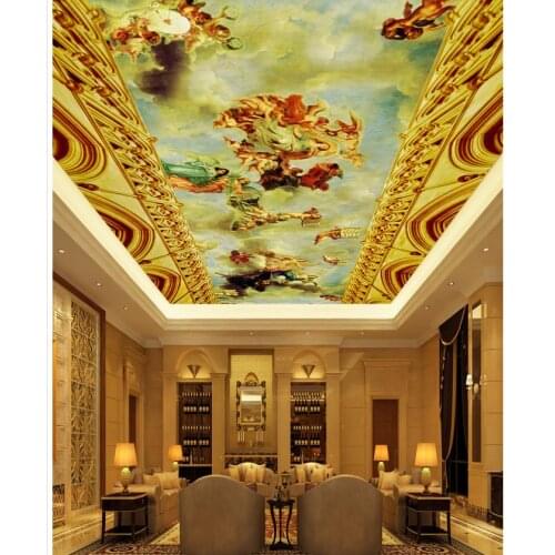 Angel ceiling painting 3d wallpaper modern for living room murals Home Decoration 3d wallpaper mural ceiling