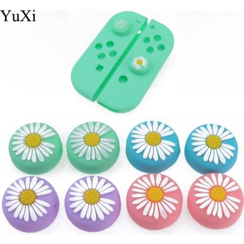 New Animal Crossing Leaf Flower Thumb Raccoon Stick Grip Cap Joystick Cover For Nintendo Switch NS Lite Joy-con Controller Case