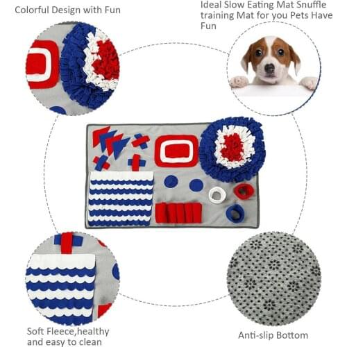 New Pets Snuffle Mat Washable Snuffle Mat Bite-resistant Educational Pressure Relieving Training Mat for Dog Cat Dropshipping