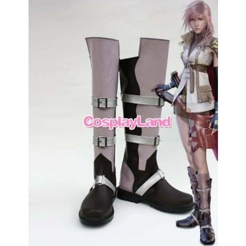 Final Fantasy XIII Lightning Cosplay Boots Shoes Game Party Cosplay Boots Custom Made for Adult Women Shoes