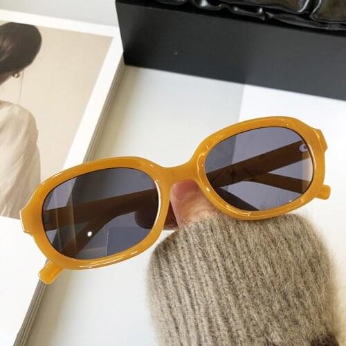 Retro Brand Small Rectangle Sunglasses Women Orange Grey Shades For Women 90s Vintage Candy Oval Square Sun Glasses Men Unisex