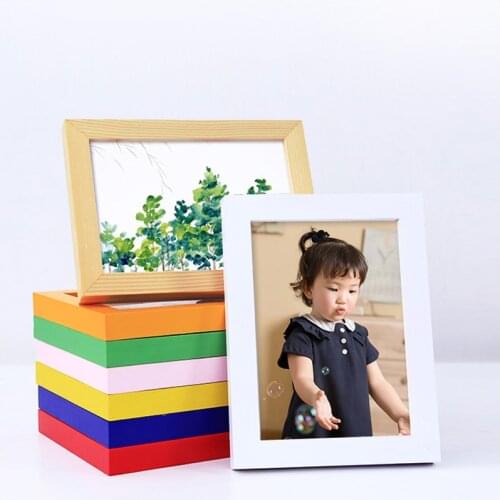 Solid Wooden Frame Canvas Poster Picture Frame Wall Painting Birthday Gift Certificate and License Photo Frame Multicolor Optio