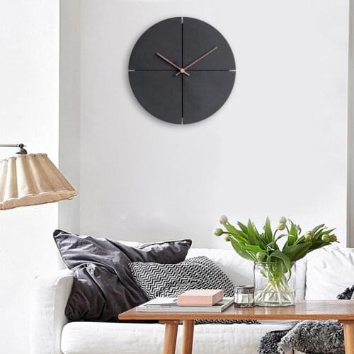 Simple Wall Clock Modern Nordic Childrens Room Decoration Art Watch Home Living Room Decor Gifts 29cm (Not Include Battery)