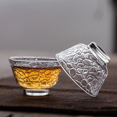 LUWU clear glass tea cup glass cup teacup drinkware 75ml