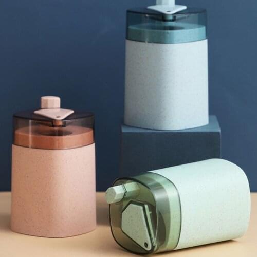 Automatic Toothpick Holder Container Wheat Straw Kitchen Toothpick Bottle Toothpick Box Container Dispenser Holder