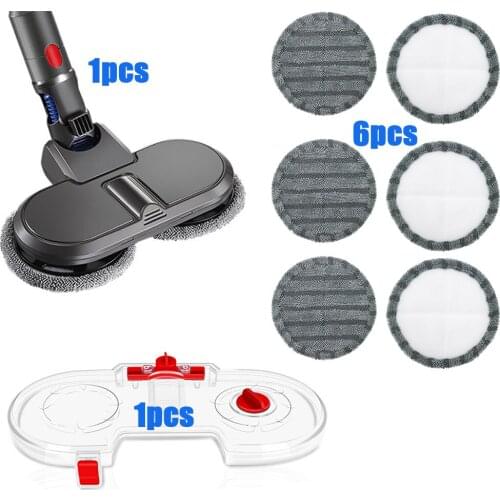 Electric Mopping Vacuum Brush and Cleaner Cleaning Cloth for Dyson V11 V7 V8 V10 Replaceable Parts with Water Tank