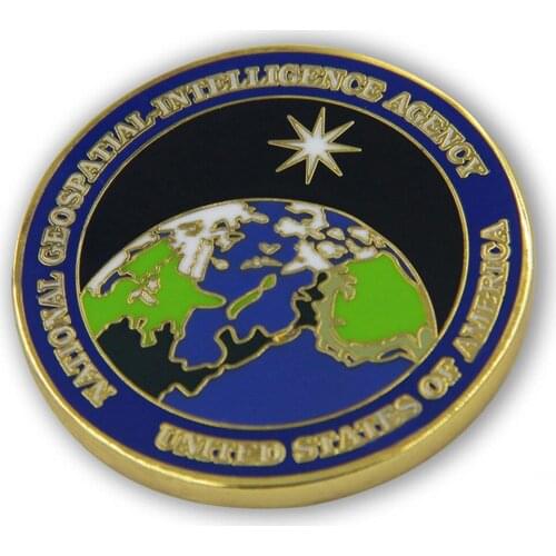 Custom National Geospatial Intelligence Agency coins hot sales cheap Hard Enamel Challenge Coin