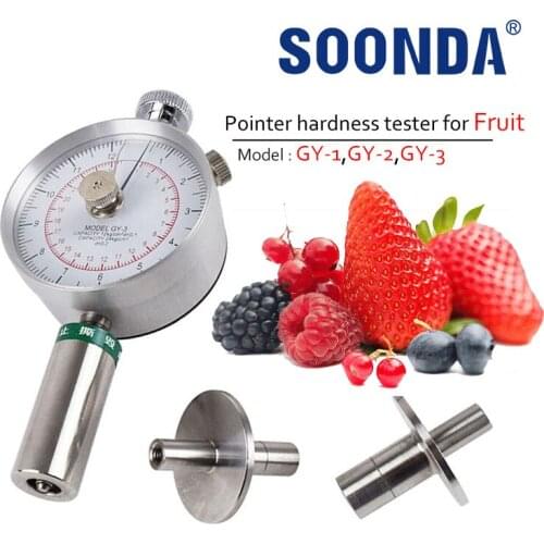 Dial GY-1,GY-2,GY-3 Fruit Hardness Tester Fruit Firmness Determination Banana Apple Strawberry Watermelon Maturity Testing