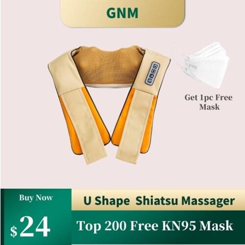 U Shape Electrical Shiatsu Massager Shawls Neck Shoulder Finger Massage Infrared 4D kneading Car Home Health Care