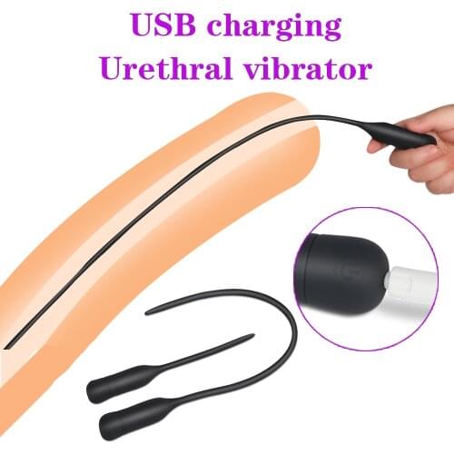 Urethral Dilators 10 Frequency Penis Plug Vibrator Insertion Urethral Plug Catheter Sounds Vibrator Sex Toys for Men Adults