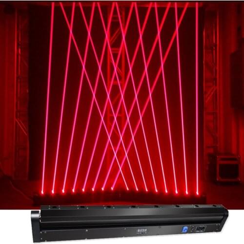 Eight Eyes Moving Head 8X300Mw Red Laser DMX512 Stage Effect Light Good Dj Disco Ball Dance Floor Christmas Decoration