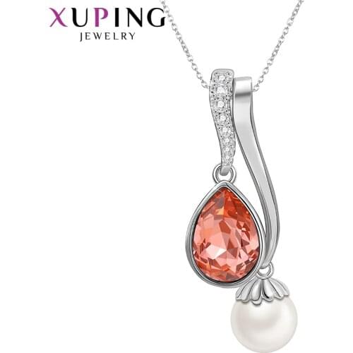 Xuping Jewelry Romatic Ladies Special Crystals Pendantl Necklace 40204