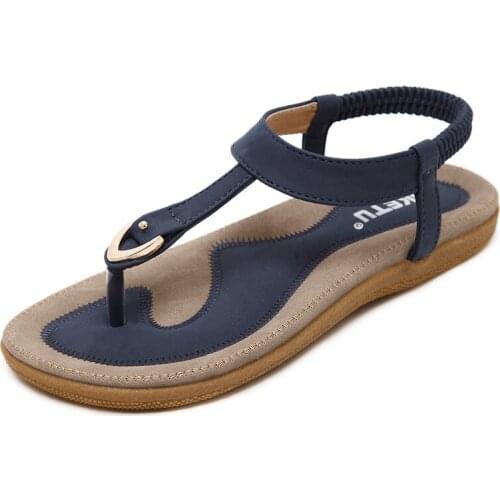2021 size 35-42 new women sandal flat heel sandalias summer casual single shoes woman soft bottom slippers sandals