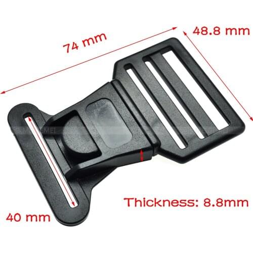 1pcs Center Release Plastic Buckle Belt Buckle for Outdoor Sports Bag travel Bag Webbing Size 40mm