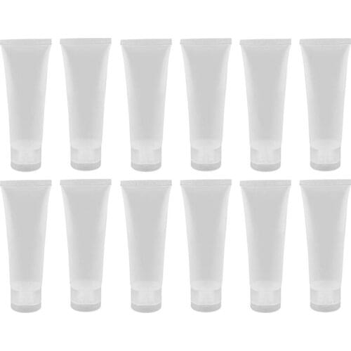 100Ml Empty Portable Refillable Clear Soft Tubes Bottles With Flip Cover Makeup Sample Travel Packing Container Holder
