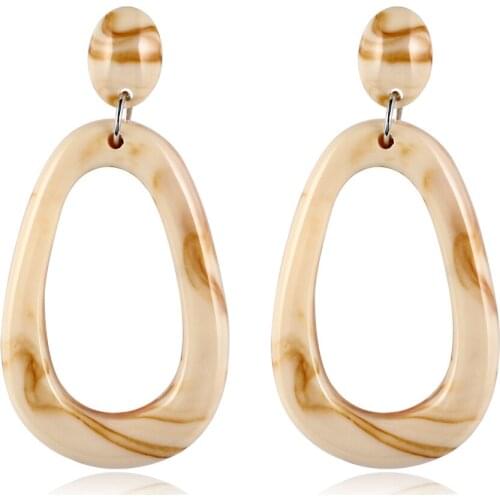 2021 Fashion Jewelry Alloy Resin Geometric Ladies Earrings Charm Retro Beautiful Bride Wedding Earrings Accessories