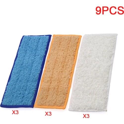 9pcs/lot robot cleaner brushes spare parts 3pcs Wet Pad Mop +3pc Damp Pad Mop + 3pcs Dry Pad Mop for iRobot Braava Jet 240 241