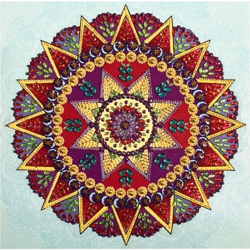5D DIY shaped diamond painting mandala flower cross stitch rhinestone embroidery home decoration handmade gift