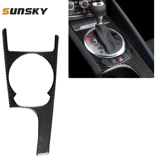 Car Gear Shift Panel Carbon Fiber Decorative Sticker for Audi TT 8n 8J MK123 TTRS 2008-2014