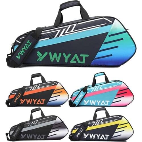 Large Badminton Racket Bag Outdoor Sports Fitness Racquet Bags Men Women Waterproof Tennis Racket Carry Bag with Shoulder Strap