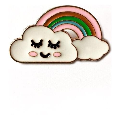 Cute Rainbow Enamel Brooch Beautiful Womens Pins For Backpacks Vintage Badges Jewelry Gifts Wholesale