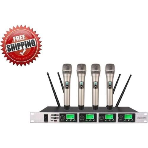 Bolymic UHF Four-Channel UHF Radio Karaoke Cordless Microphone mic System