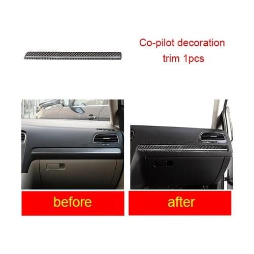 For Volkswagen Golf carbon fiber Co-pilot decoration trim 1pc
