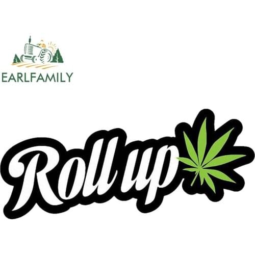 EARLFAMILY 13cm x 5.6cm for The Newest Rollup Car Stickers Vinyl Car Wrap Decals Air Conditioner Waterproof Sunscreen Decoration