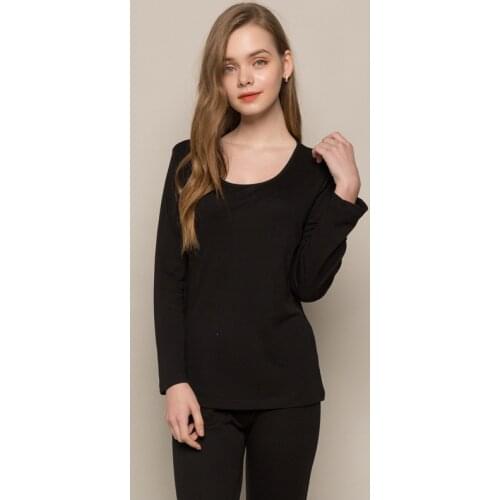 Women long johns 30%Natural silk 70%Wool Intimates suit Long sleeve sleep wear cueca fall Winter Pink Black Knit Silk Long Johns