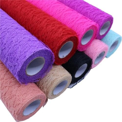 Lace Tulle Roll Fabric DIY Craft Baby Shower Wedding Party Decoration Table Runners Christmas Decoration for Home Table 10 Yds