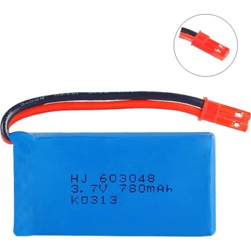 3.7V 730mAH Lipo Battery 603048 JST Plug For WLtoys V626 V636 V686 quadrocopter spare parts 3.7V 780mah RC toys battery For V626