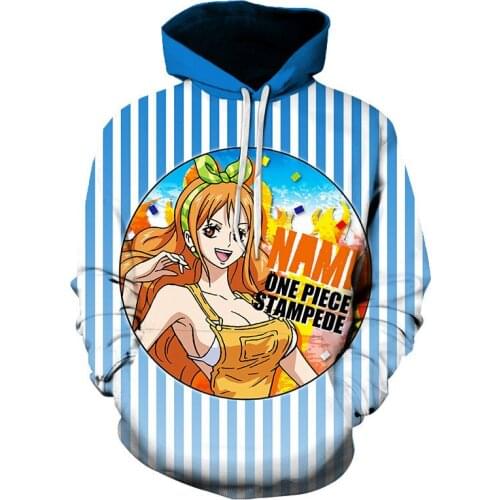Spring and Autumn Men New Striped Hoodie 3D printing anime hoodie Harajuku graphic jacket Autumn and winter coat Mens undershirt