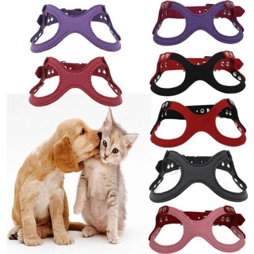 Soft Suede Microfiber Small Cat Vest Harness Pet Kitten Adjustable Chest Breast-Band Strap Belt Chihuahua Teddy Yorkie Lead Rope