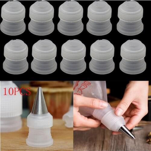 Fashion 10Pcs Icing Piping Nozzles Tips Cake Decorating Converter Coupler Pastry Tool Home Tips