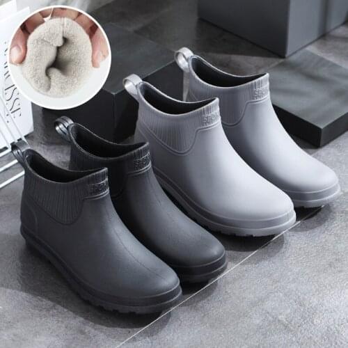 Fashion new industrial and mining professional kitchen fishing car wash leisure warm waterproof labor protection rain shoes