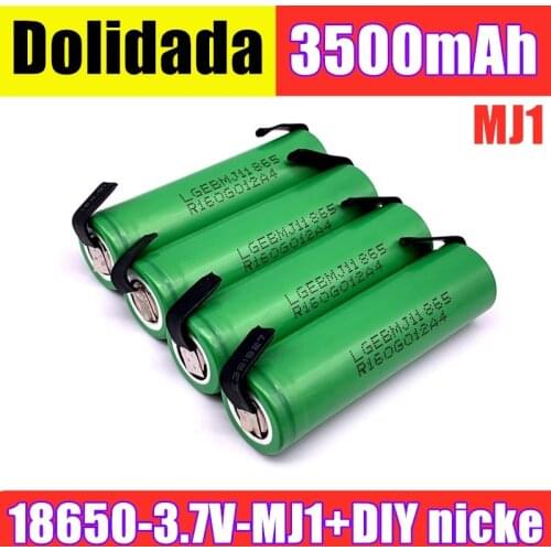 Original 2021 NEW for LG MJ1 18650 battery INR18650MJ1 10A discharge li-iony battery cell 3500mah 18650 batteries+DIY nickel